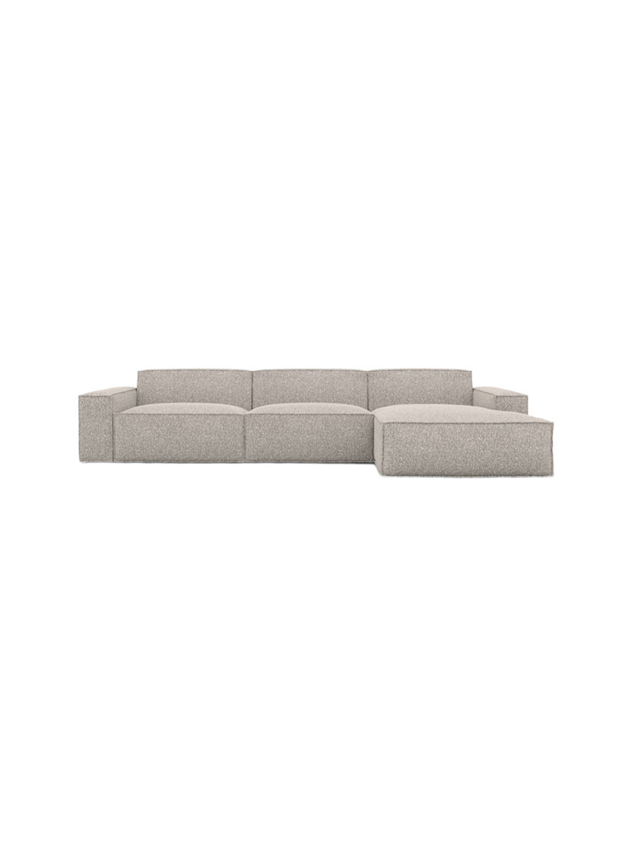 
4-Sitzer Design Ecksofa „Siena“ mit Bouclé-Bezug - Bouclé Graphit / Eckteil links