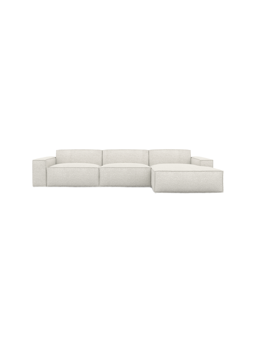 
4-Sitzer Design Ecksofa „Siena“ mit Bouclé-Bezug - Bouclé Graphit / Eckteil links