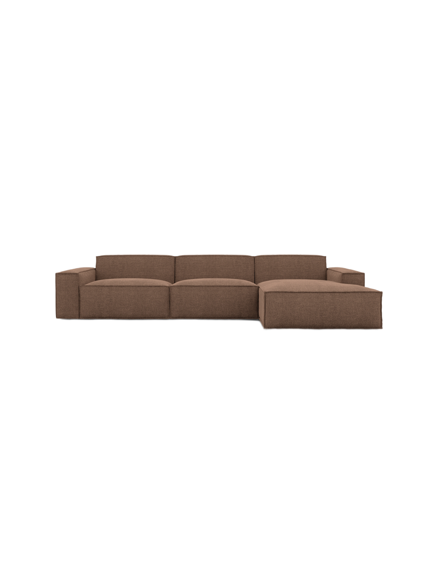 
4-Sitzer Design Ecksofa „Siena“ mit Strukturstoff-Bezug - Strukturstoff Anthrazit / Eckteil links