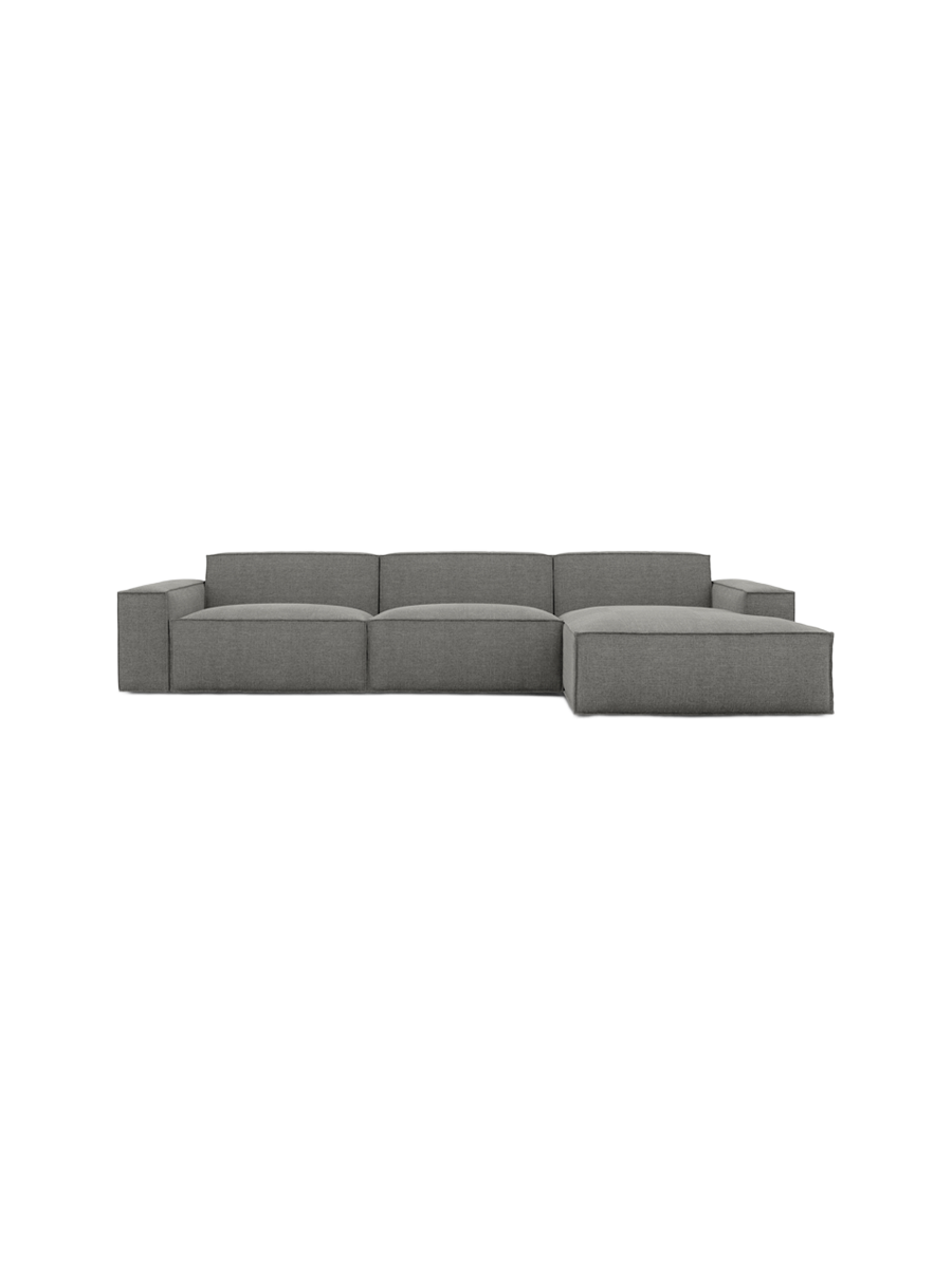 
4-Sitzer Design Ecksofa „Siena“ mit Strukturstoff-Bezug - Strukturstoff Anthrazit / Eckteil links