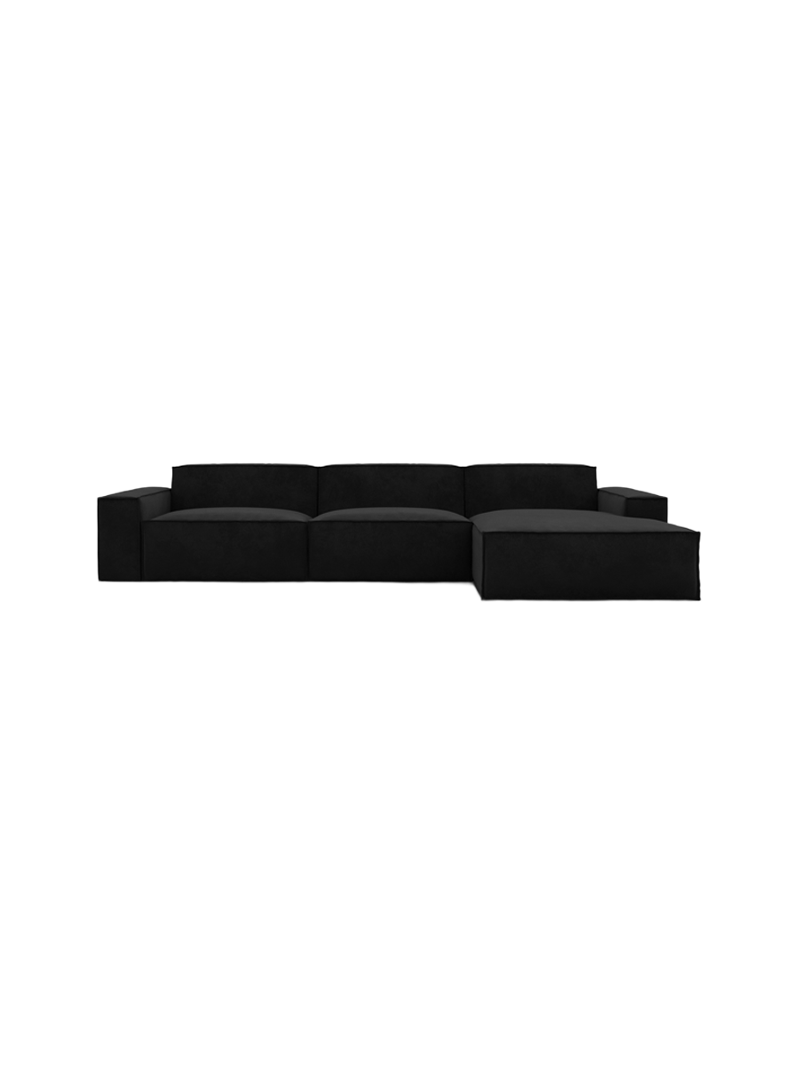 
4-Sitzer Design Ecksofa „Siena“ mit Samtbezug - Samtbezug Königsblau / Eckteil links