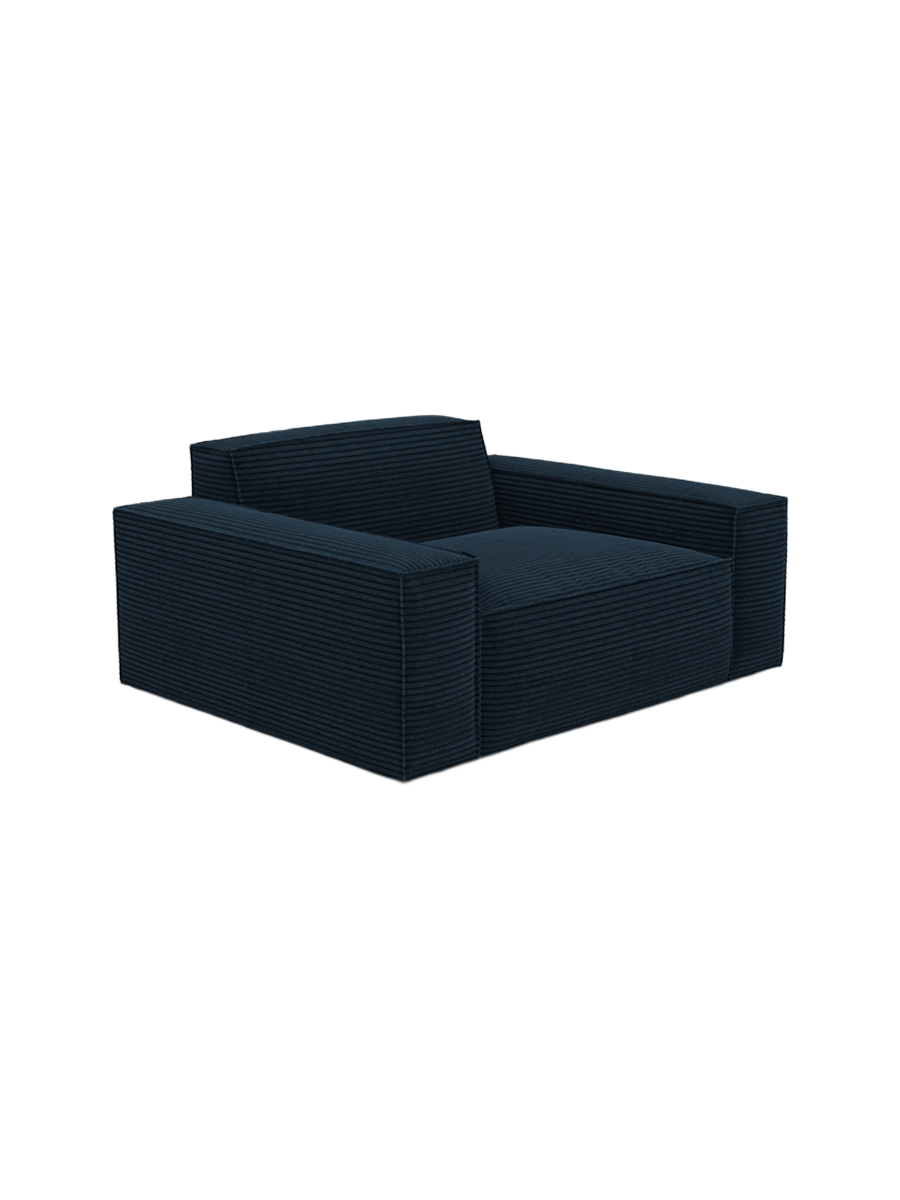 
Design Loungesessel „Siena“, Cordsamt - Cordsamt Dunkelblau