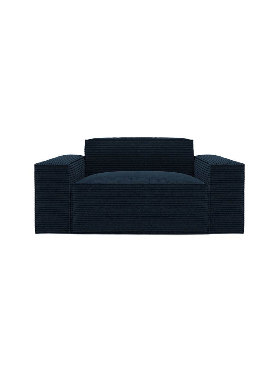 
Design Loungesessel „Siena“, Cordsamt - Cordsamt Dunkelblau