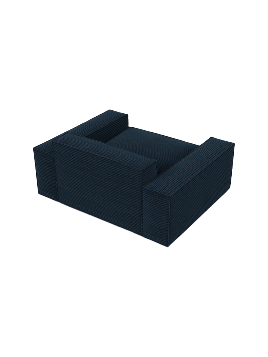 
Design Loungesessel „Siena“, Cordsamt - Cordsamt Dunkelblau