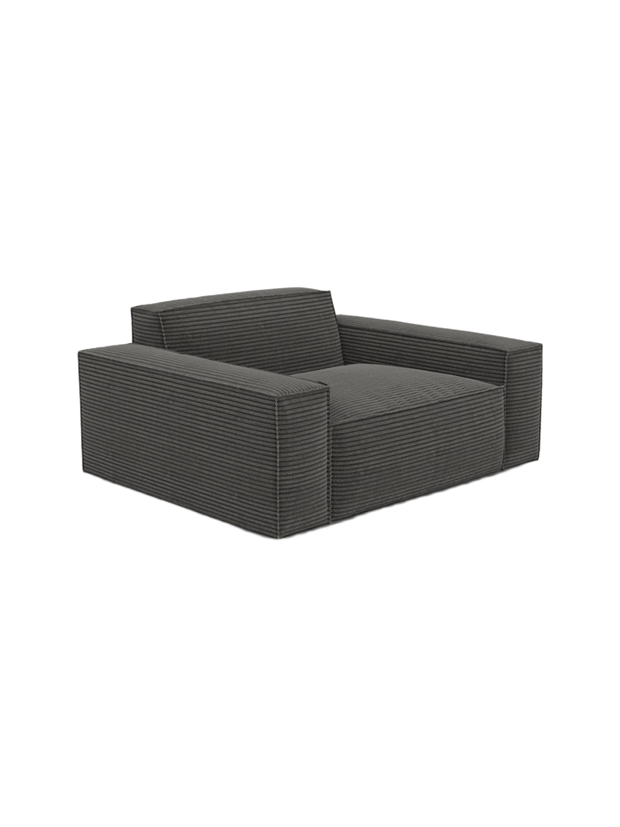 
Design Loungesessel „Siena“, Cordsamt - Cordsamt Dunkelblau