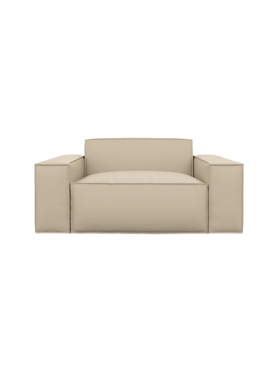 
Design Echtleder Loungesessel „Siena“ - Echtleder Beige