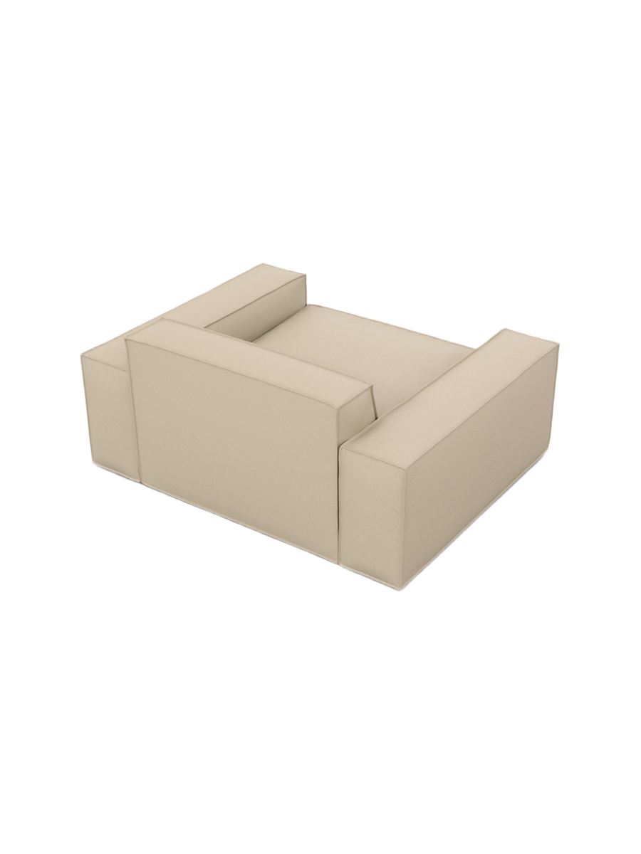
Design Echtleder Loungesessel „Siena“ - Echtleder Beige