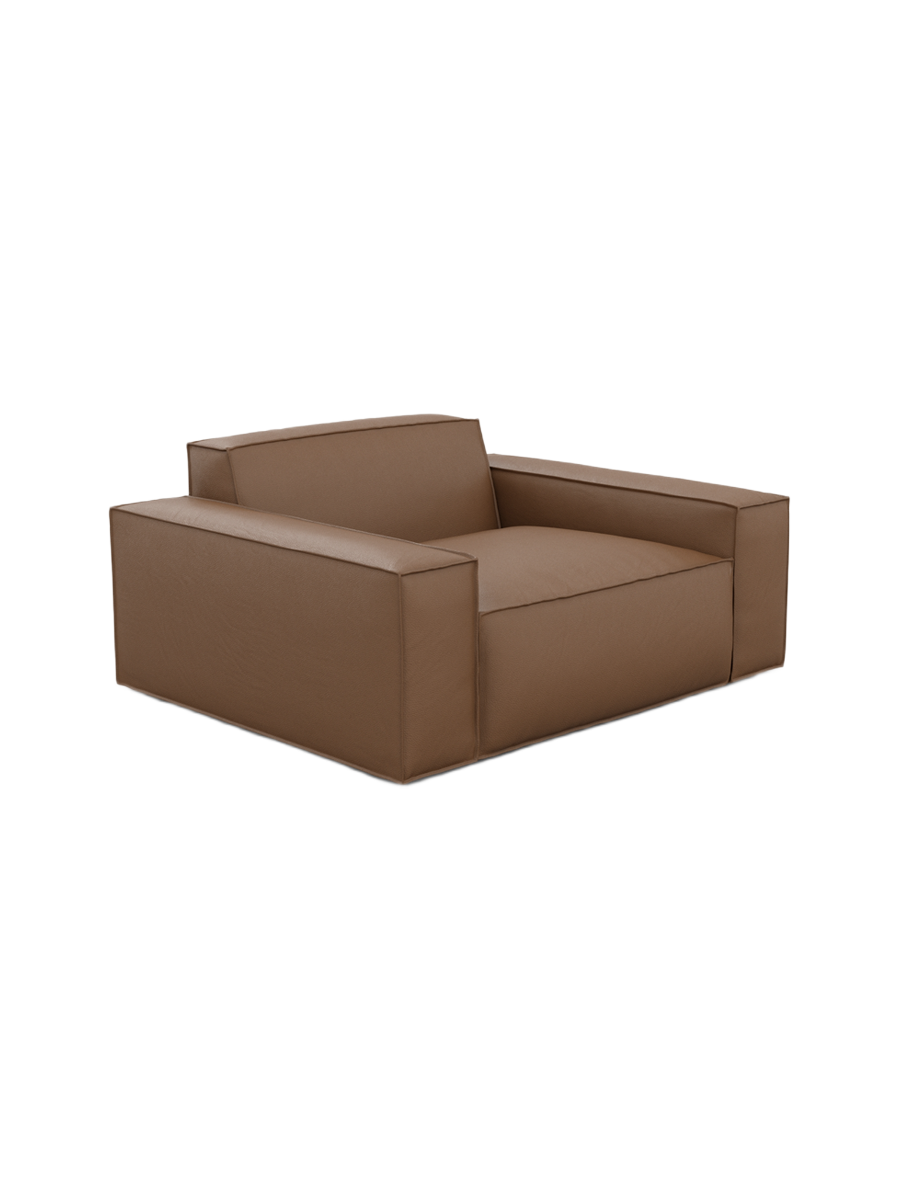 
Design Echtleder Loungesessel „Siena“ - Echtleder Beige