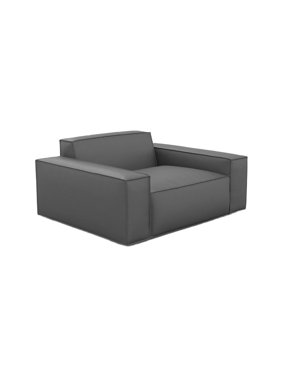 
Design Echtleder Loungesessel „Siena“ - Echtleder Beige