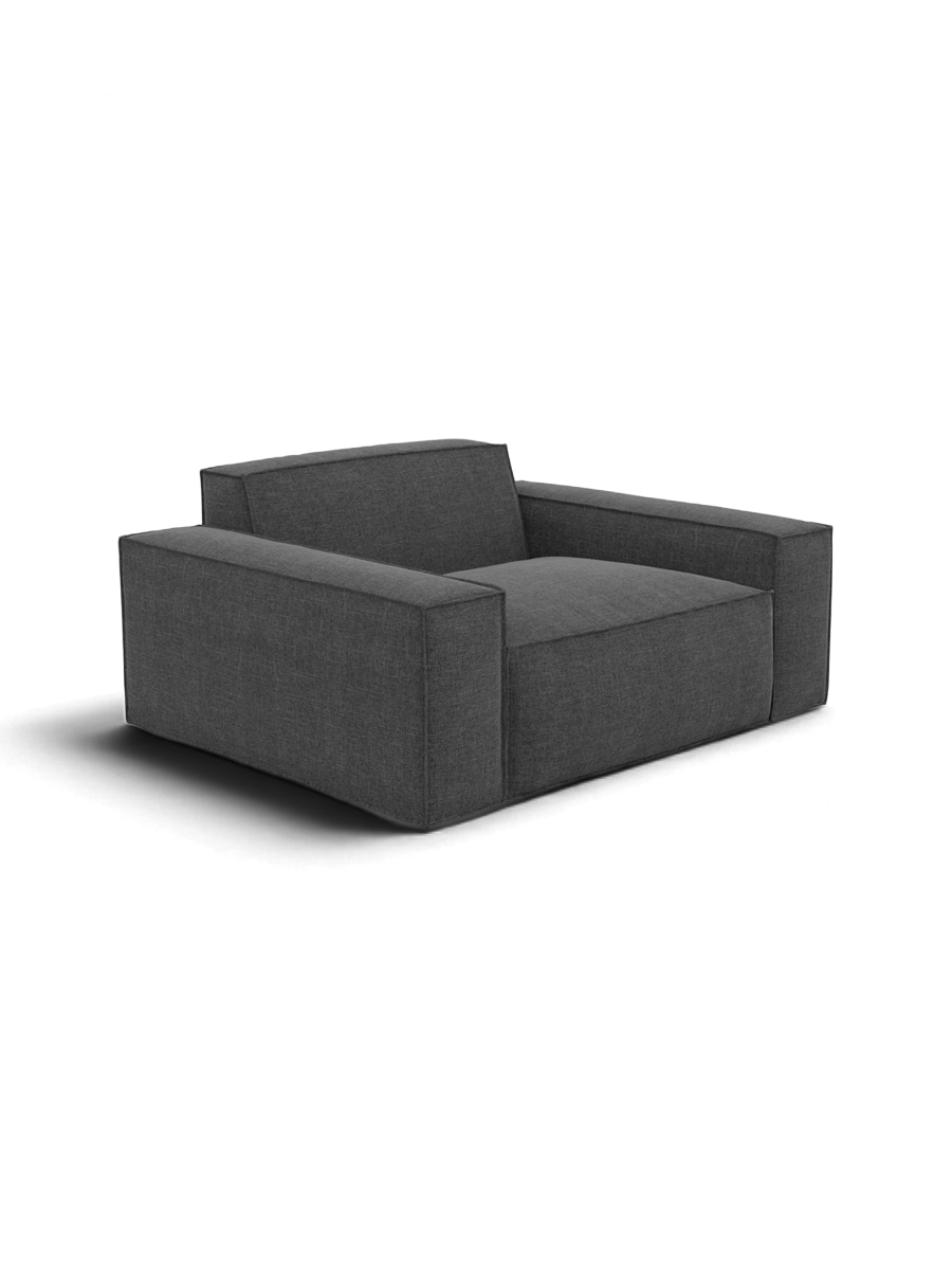 
Design Loungesessel „Siena“ mit Strukturstoff-Bezug - Strukturstoff Anthrazit