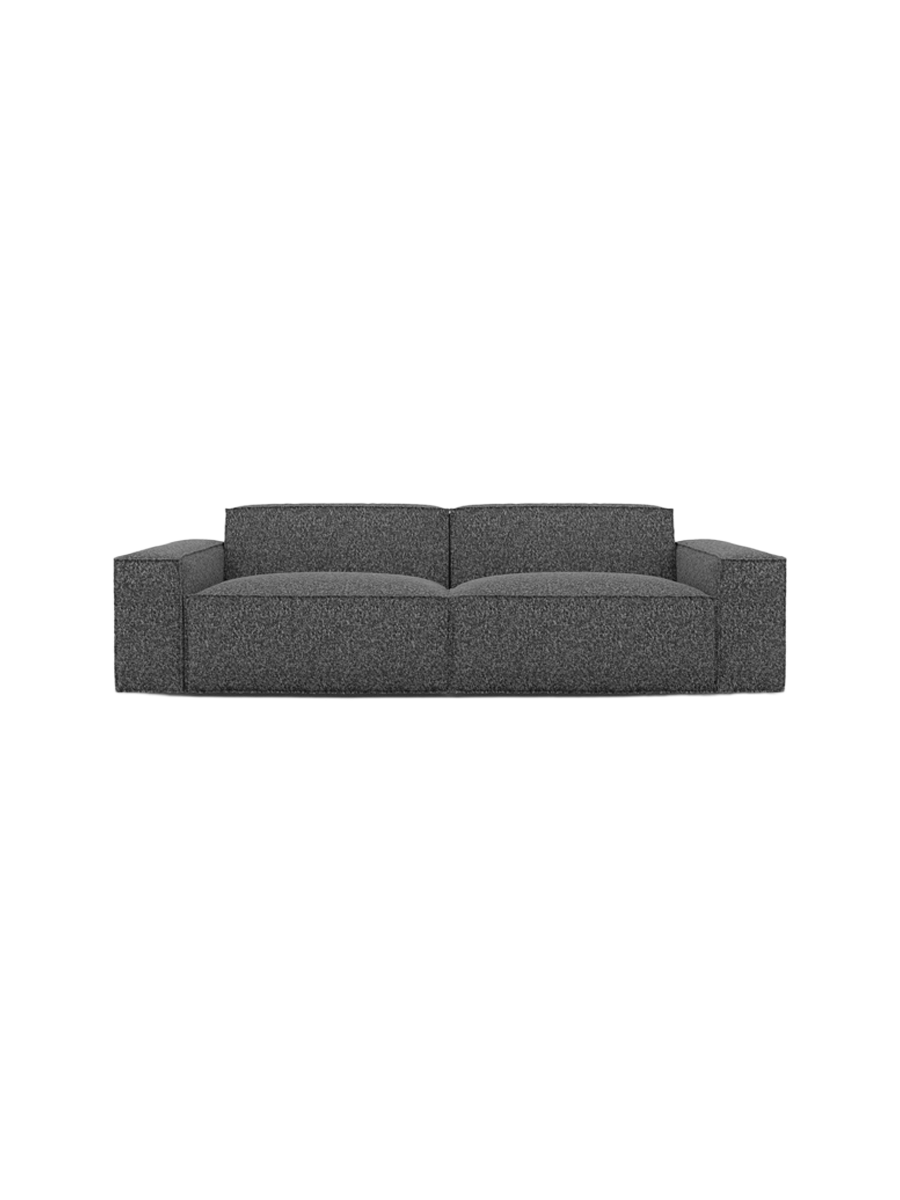 
2-Sitzer Design Sofa „Siena“ mit Bouclé-Bezug - Bouclé Graphit