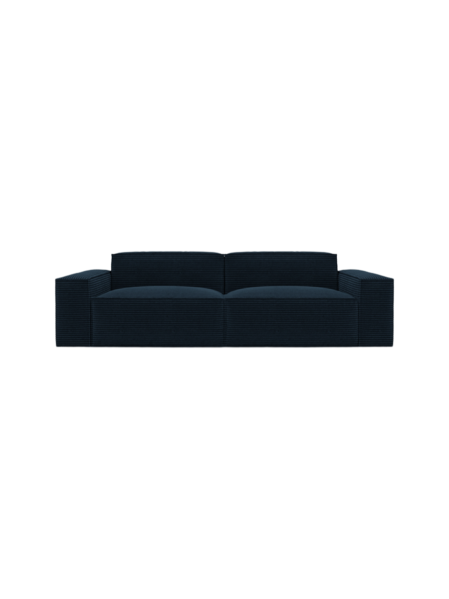 
2-Sitzer Design Sofa „Siena“, Cordsamt - Cordsamt Dunkelblau