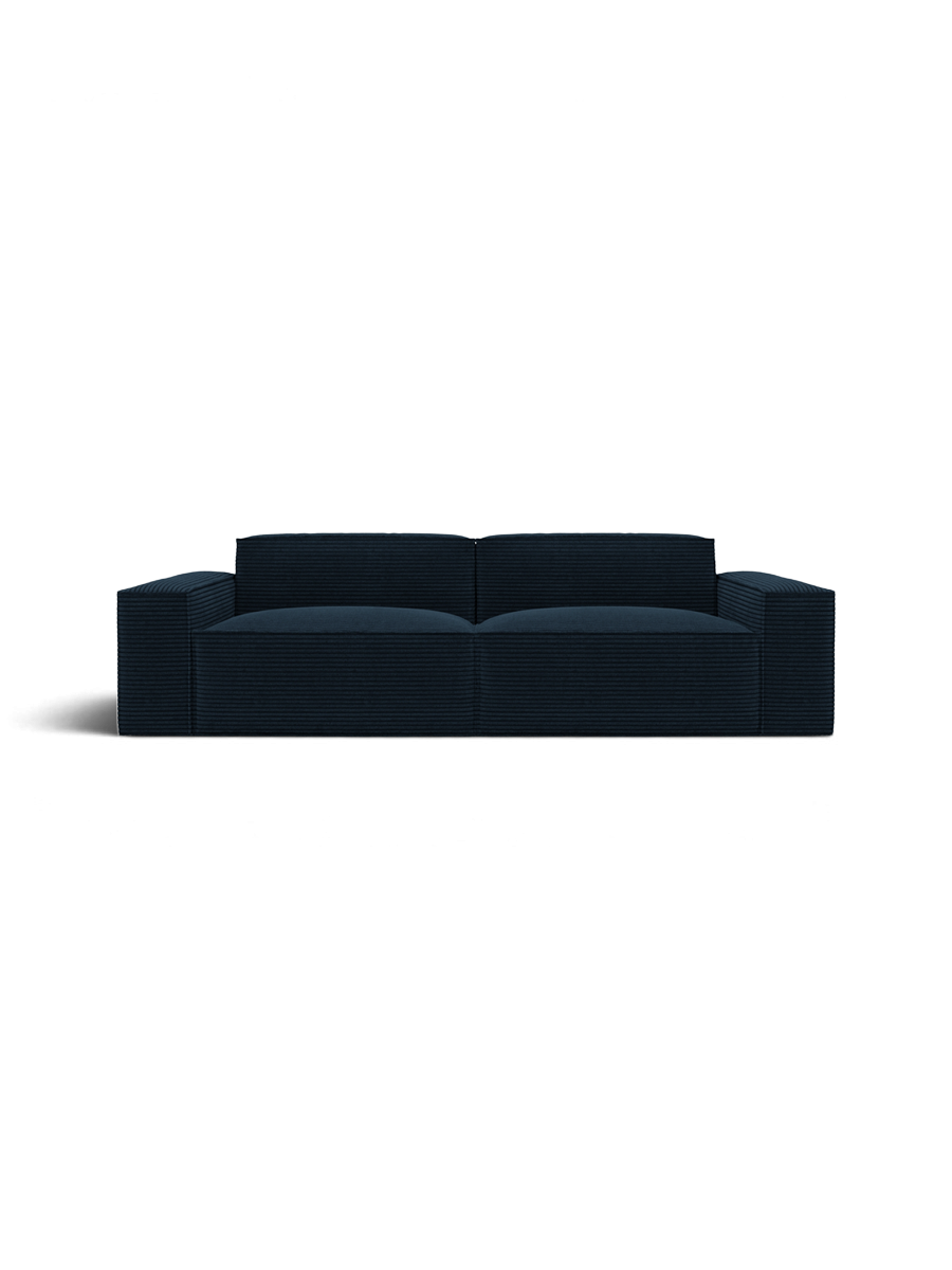 
2-Sitzer Design Sofa „Siena“, Cordsamt - Cordsamt Dunkelblau