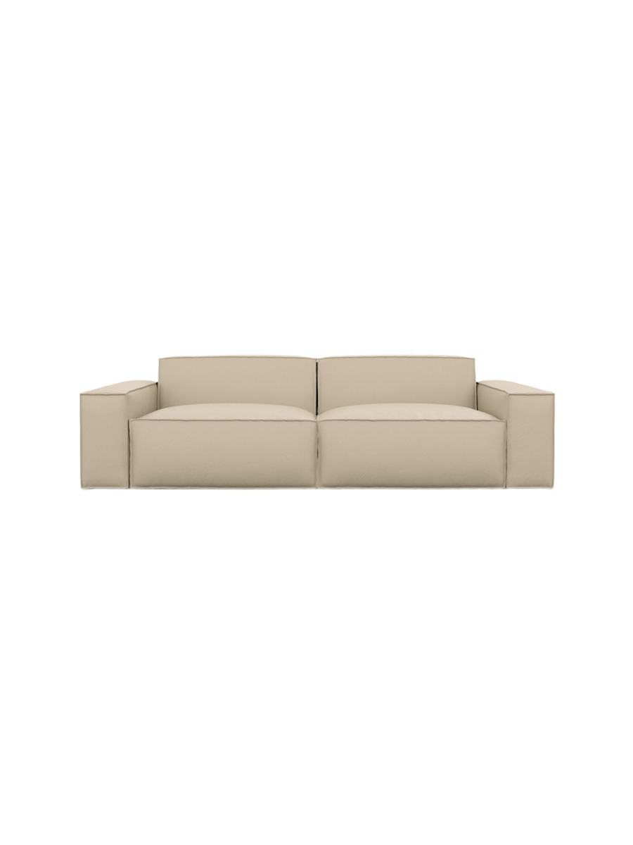 
2-Sitzer Design Echtleder Sofa „Siena“ - Echtleder Beige