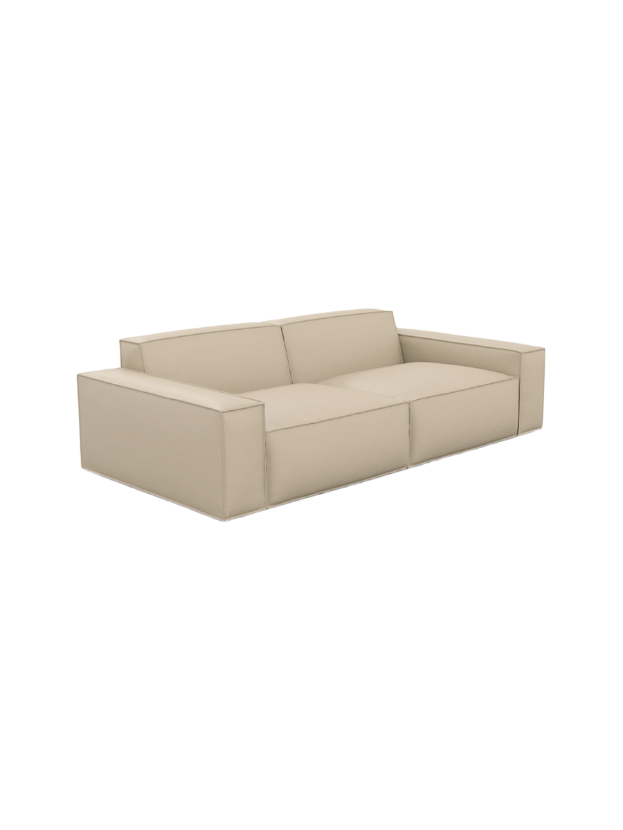 
2-Sitzer Design Echtleder Sofa „Siena“ - Echtleder Beige