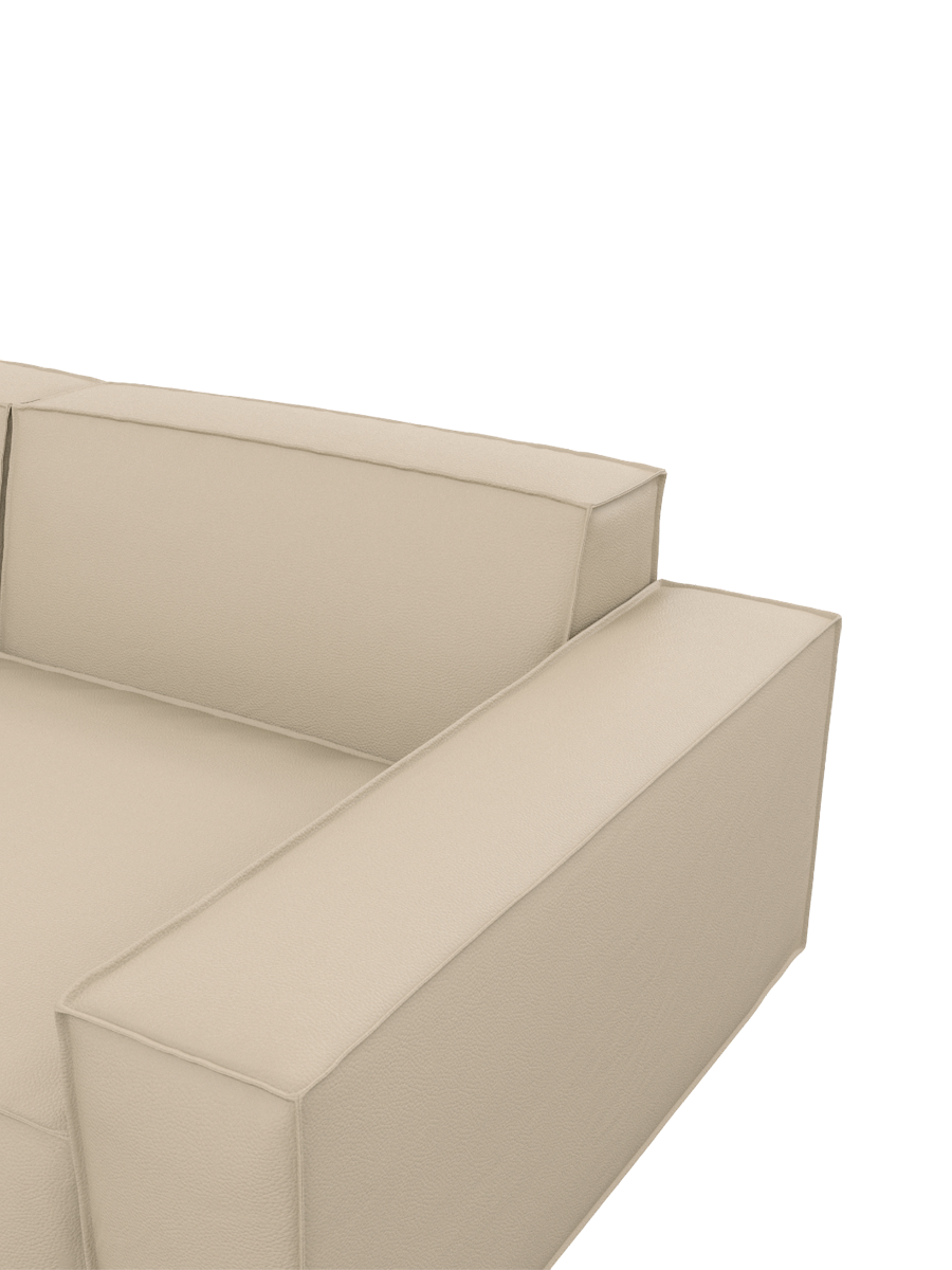 
2-Sitzer Design Echtleder Sofa „Siena“ - Echtleder Beige