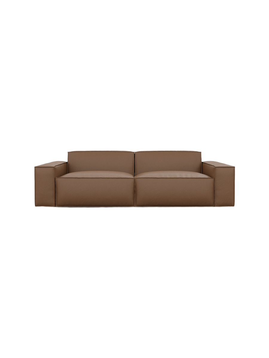 
2-Sitzer Design Echtleder Sofa „Siena“ - Echtleder Beige