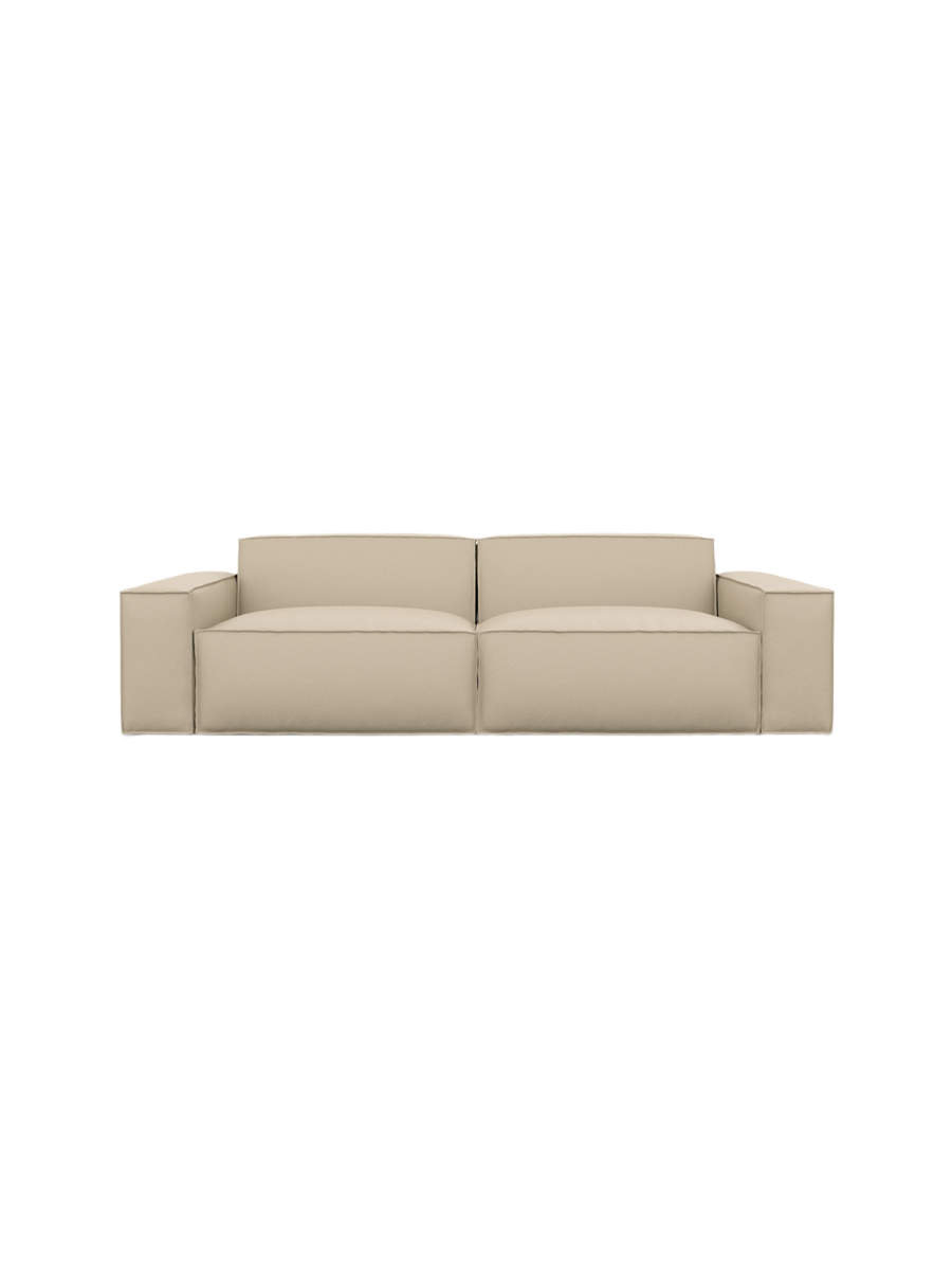 
3-Sitzer Design Echtleder Sofa „Siena“ - Echtleder Beige