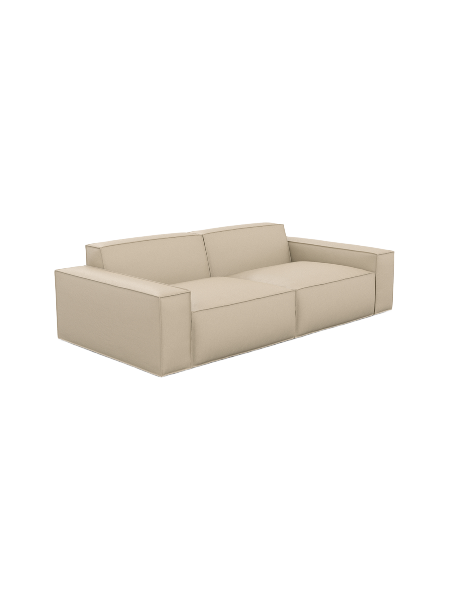 
3-Sitzer Design Echtleder Sofa „Siena“ - Echtleder Beige