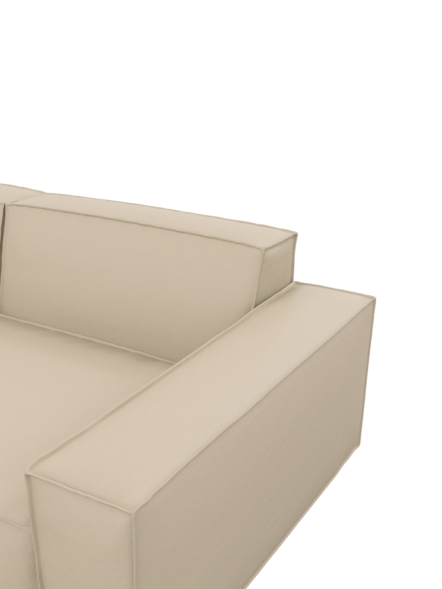 
3-Sitzer Design Echtleder Sofa „Siena“ - Echtleder Beige