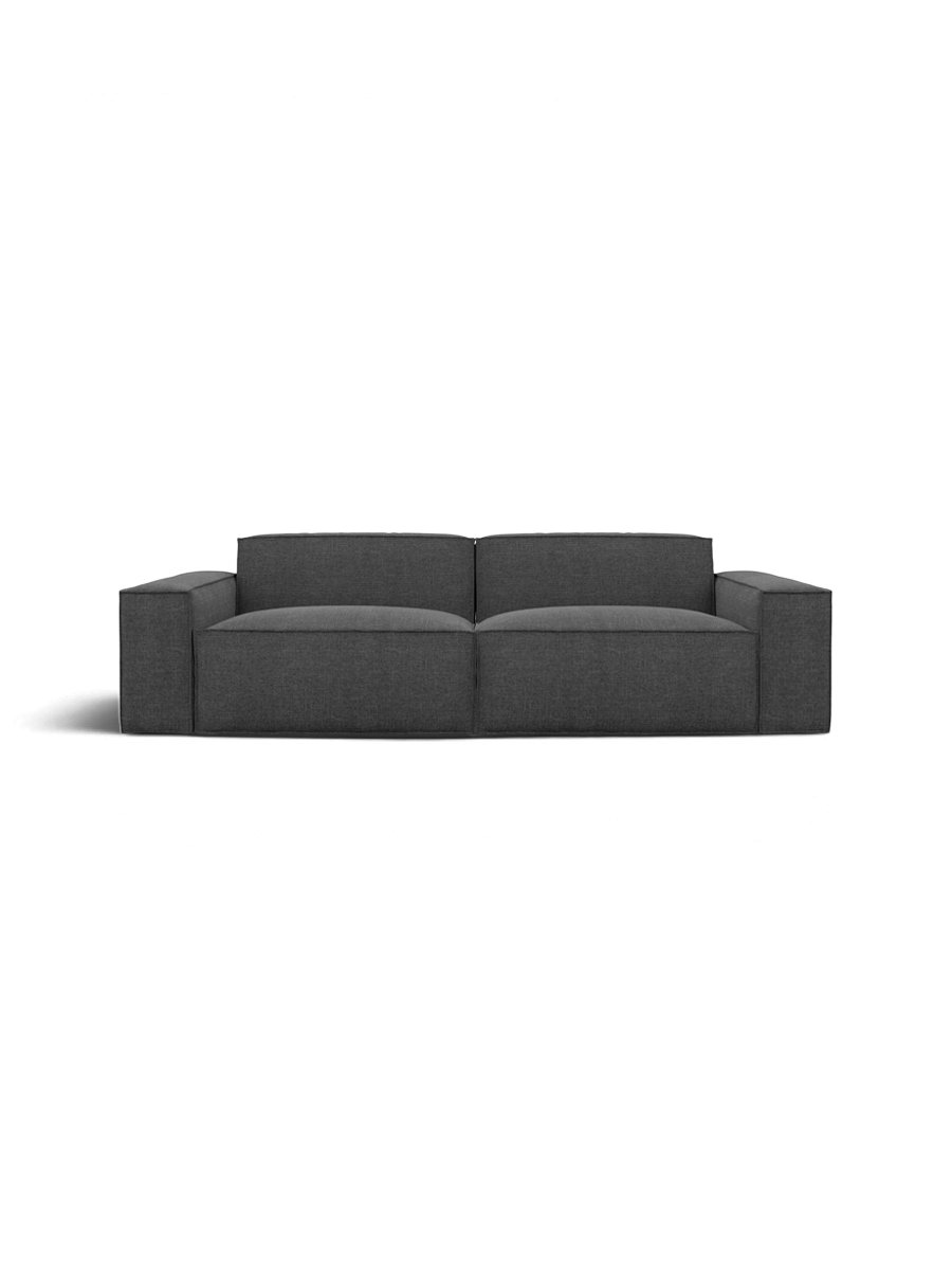 
3-Sitzer Design Sofa „Siena“ mit Strukturstoff-Bezug - Strukturstoff Anthrazit