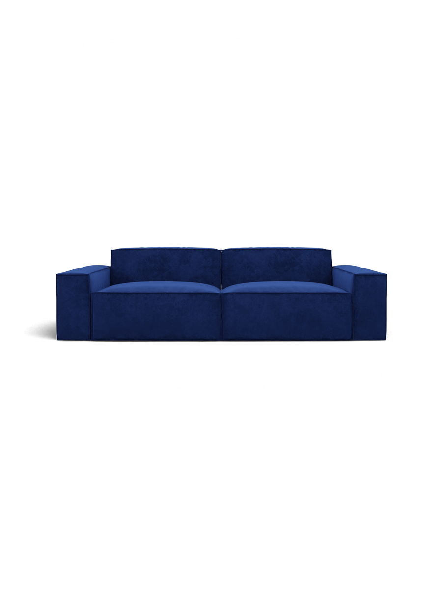 
3-Sitzer Design Sofa „Siena“ mit Samtbezug - Samtbezug Königsblau