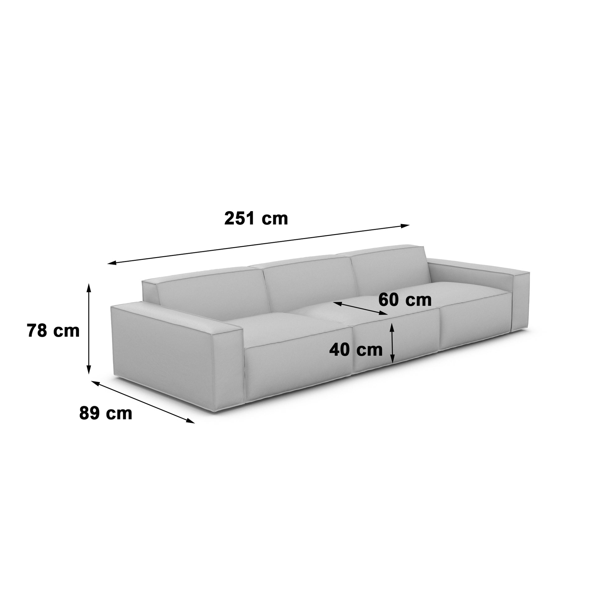 
4-Sitzer Design Sofa „Siena“ mit Bouclé-Bezug - Bouclé Graphit