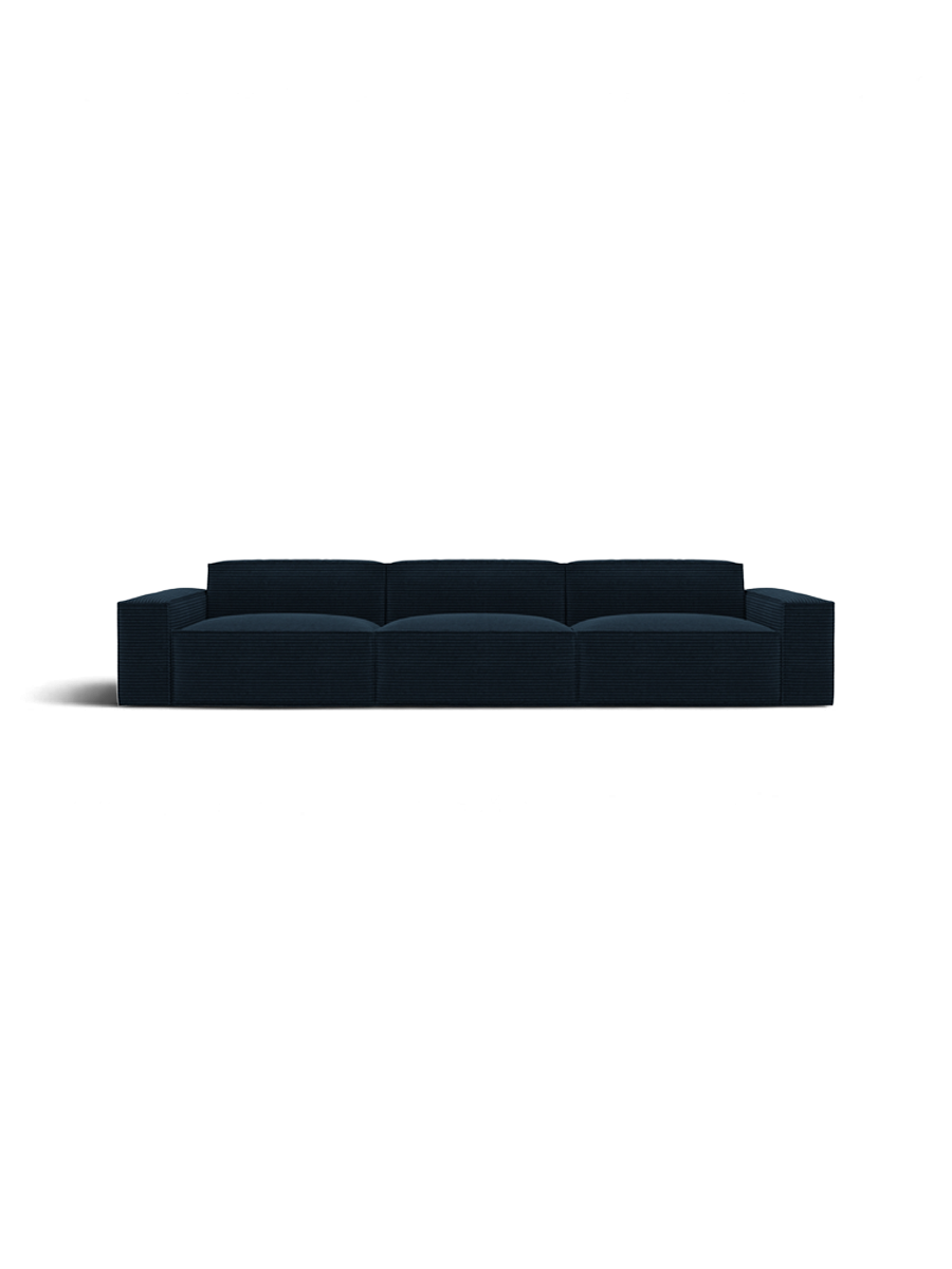 
4-Sitzer Design Sofa „Siena“, Cordsamt - Cordsamt Dunkelblau