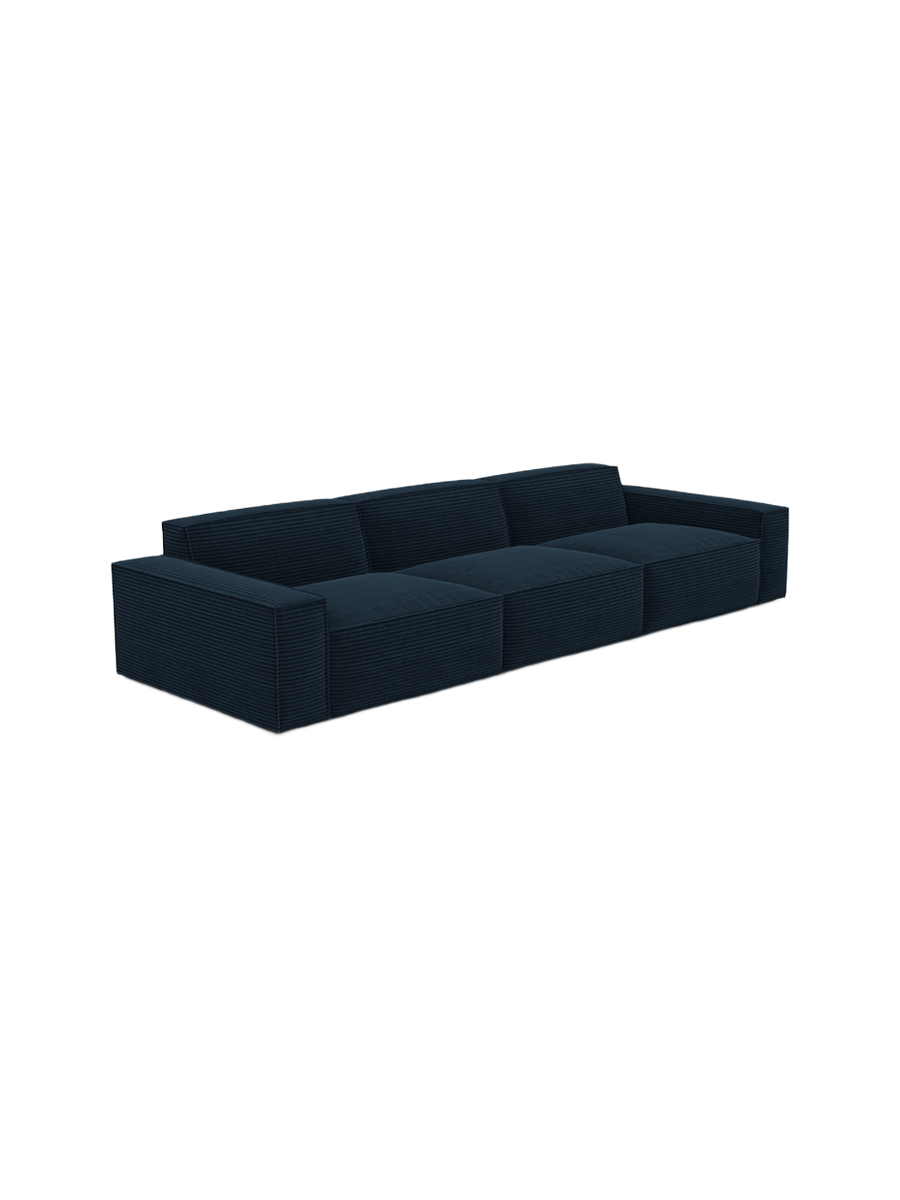 
4-Sitzer Design Sofa „Siena“, Cordsamt - Cordsamt Dunkelblau