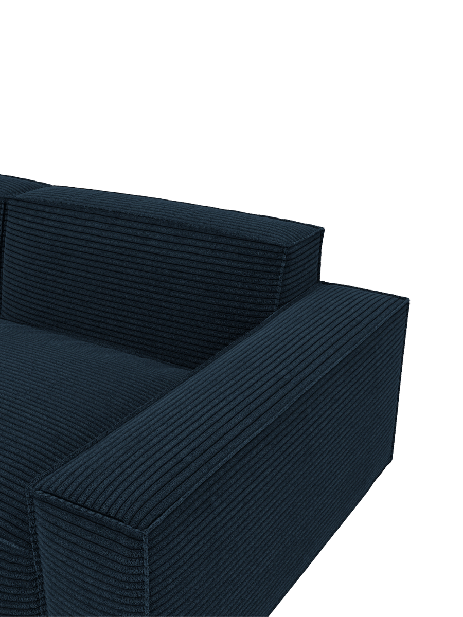 
4-Sitzer Design Sofa „Siena“, Cordsamt - Cordsamt Dunkelblau