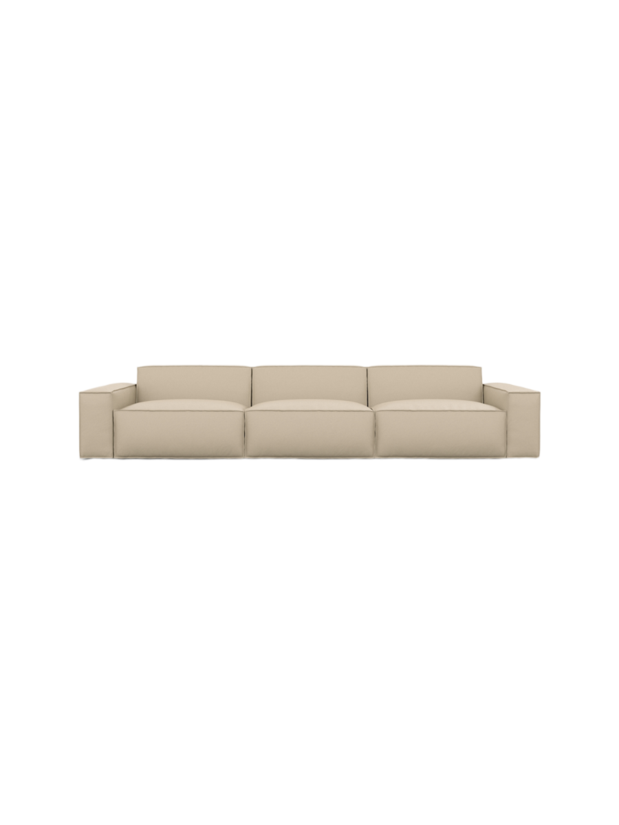 
4-Sitzer Design Echtleder Sofa „Siena“ - Echtleder Beige