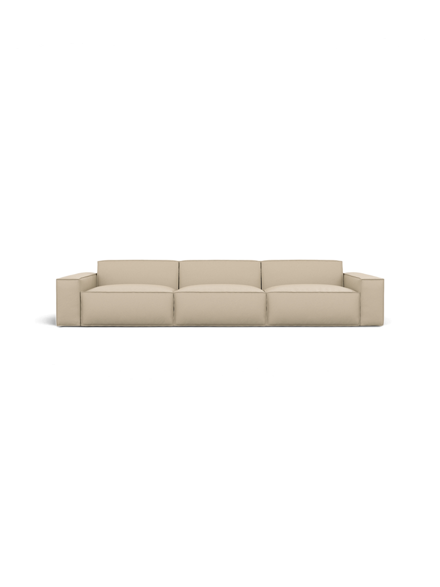 
4-Sitzer Design Echtleder Sofa „Siena“ - Echtleder Beige
