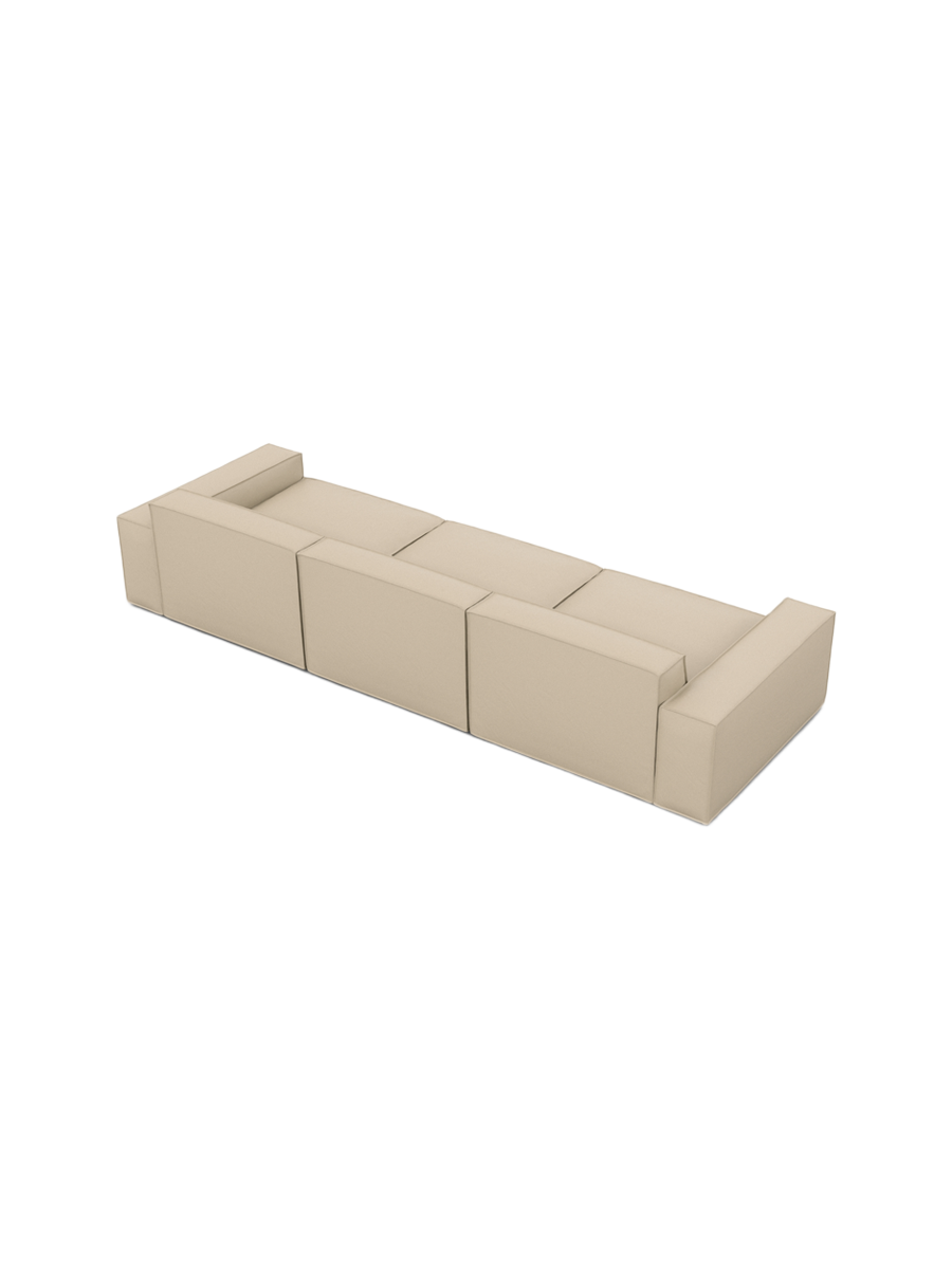 
4-Sitzer Design Echtleder Sofa „Siena“ - Echtleder Beige