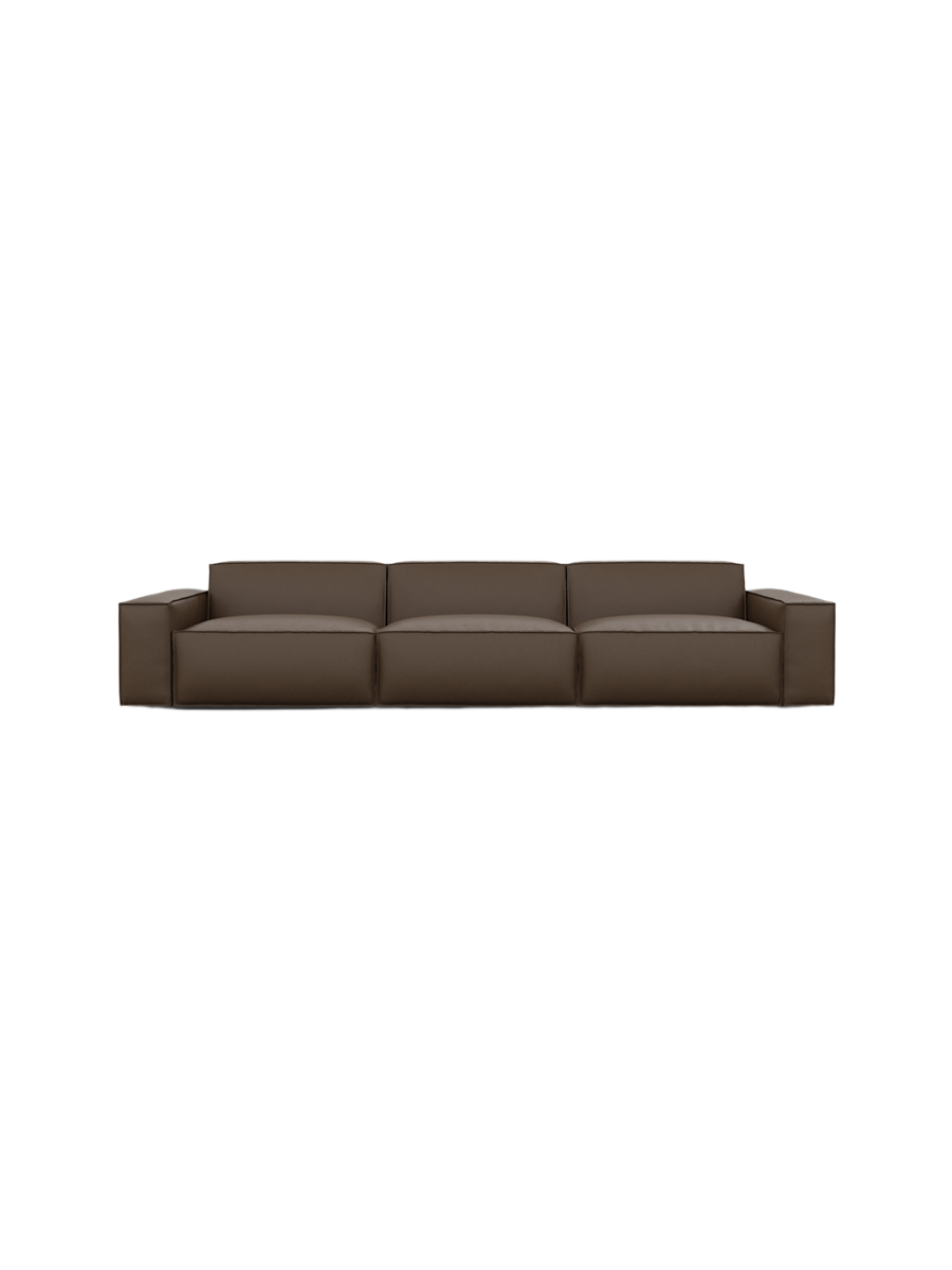 
4-Sitzer Design Echtleder Sofa „Siena“ - Echtleder Beige