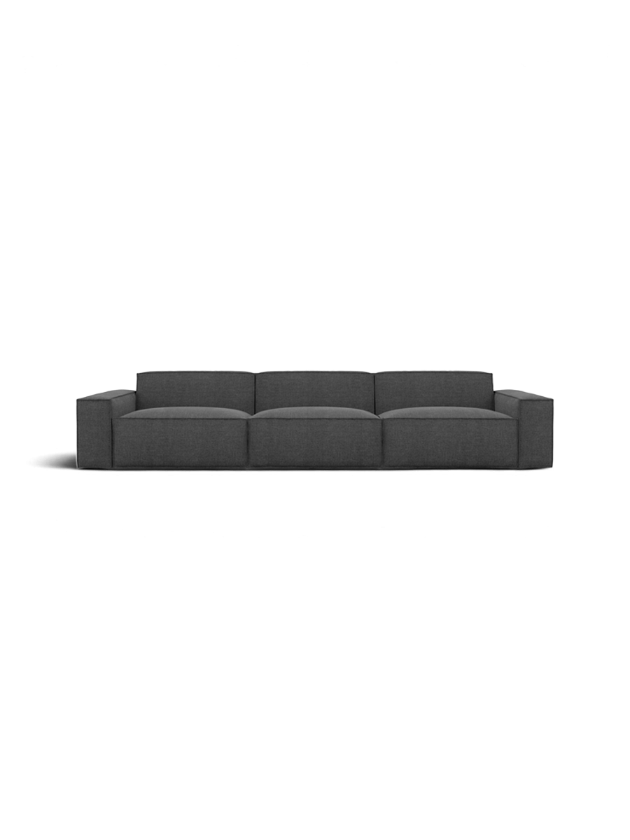 
4-Sitzer Design Sofa „Siena“ mit Strukturstoff-Bezug - Strukturstoff Anthrazit