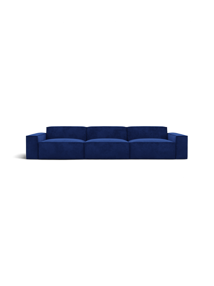 
4-Sitzer Design Sofa „Siena“ mit Samtbezug - Samtbezug Königsblau