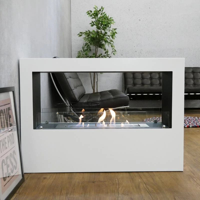 
Design Bioethanol Fireplace "Lansing", white
