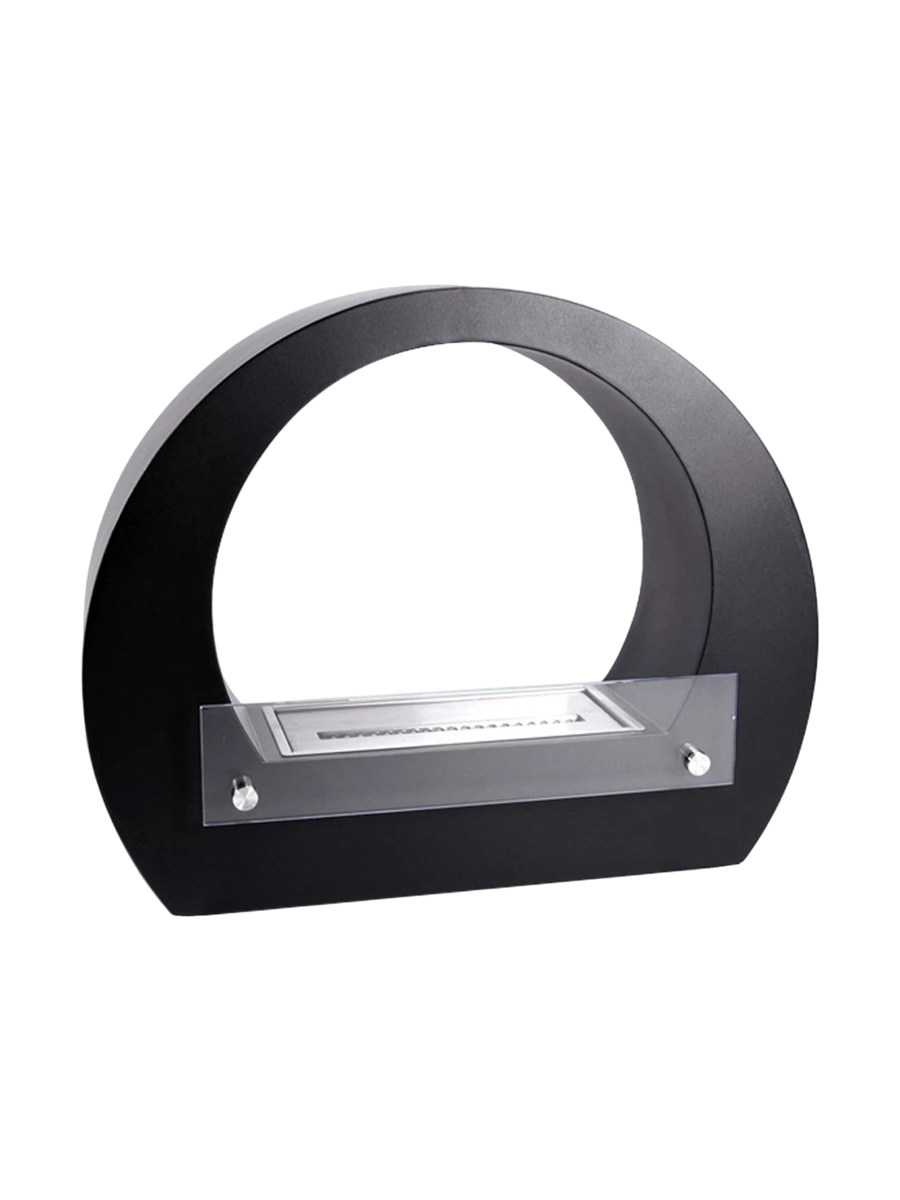 
Designer Bioethanol Fireplace "Bogen", black