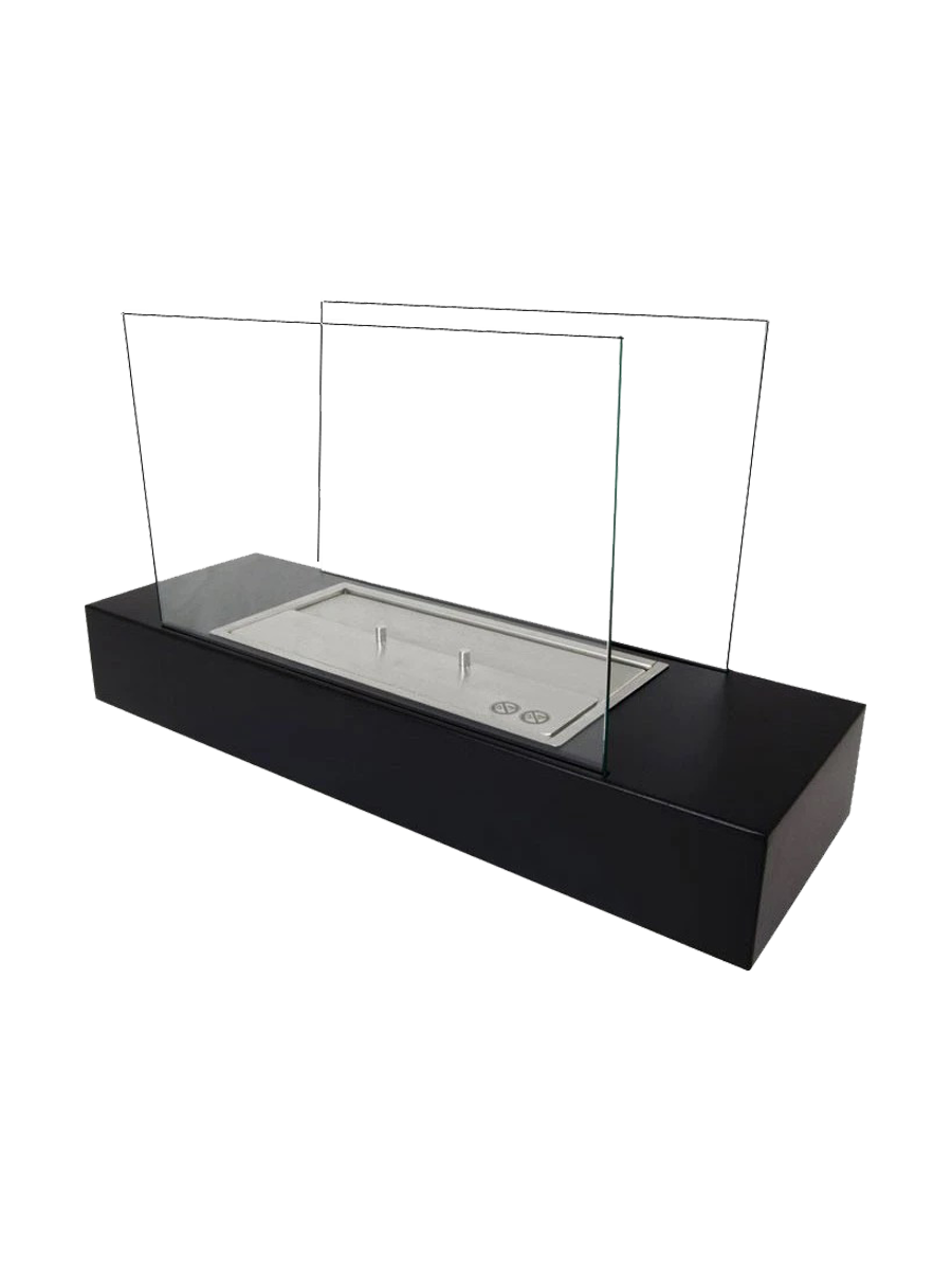 
Freestanding Designer Bioethanol Fireplace “Pound”, black