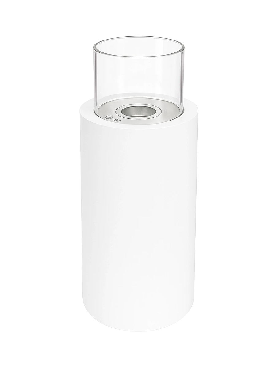 
Designer Bioethanol Column Fireplace "Dualis" - White