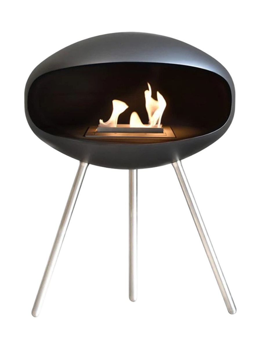 
"Cocoon Terra" Design Bioethanol Fireplace - Black