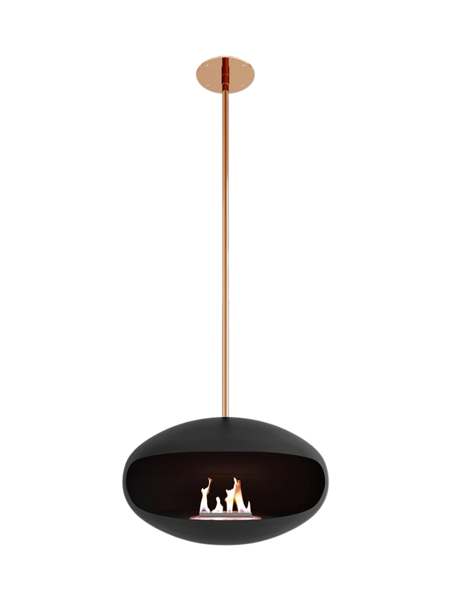 
Design Bioethanol Fireplace "Cocoon Aeris" - Black/Copper