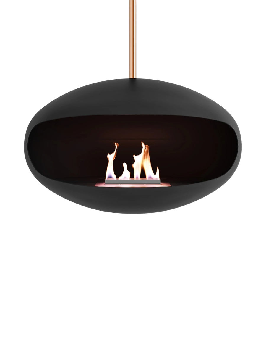 
Design Bioethanol Fireplace "Cocoon Aeris" - Black/Copper
