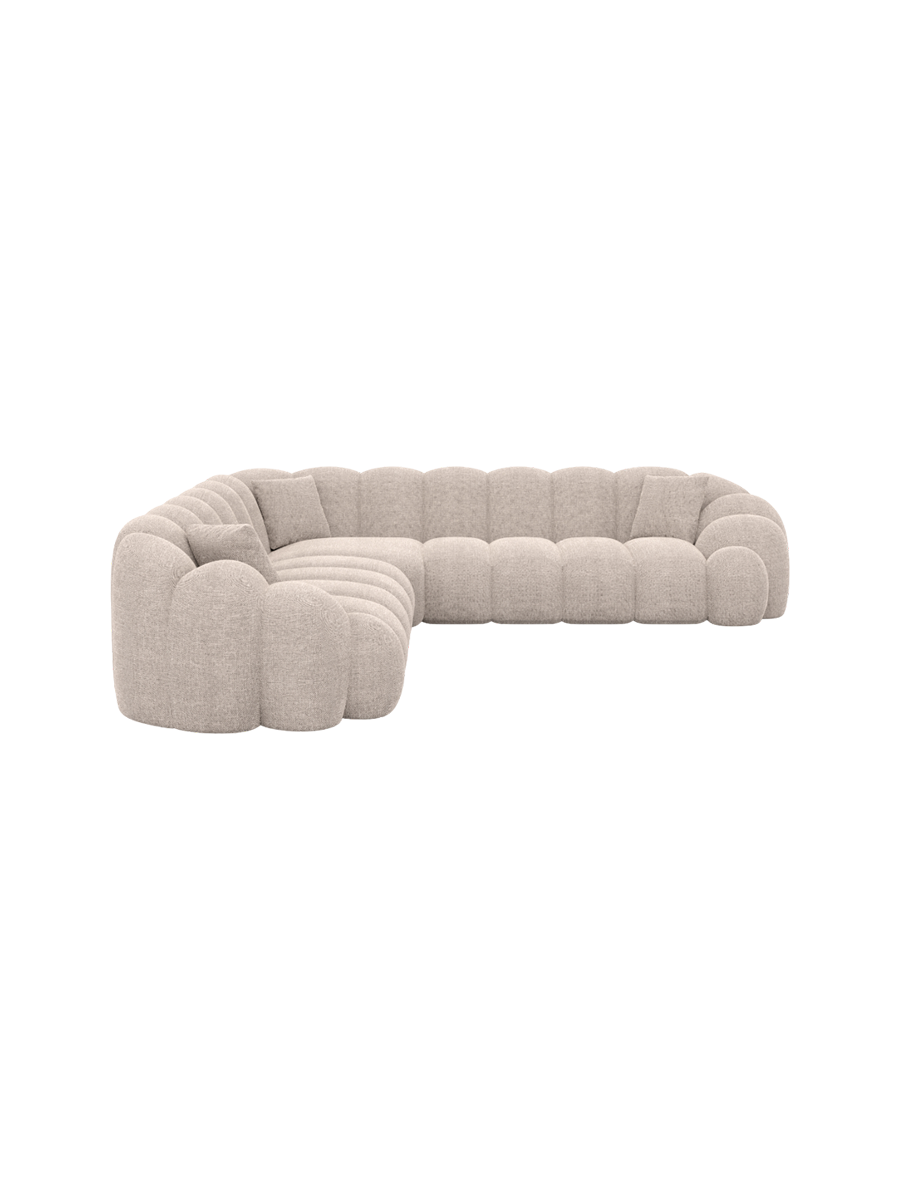 
5-Sitzer Design Ecksofa „Solea“ mit Strukturstoff-Bezug - Strukturstoff Anthrazit
