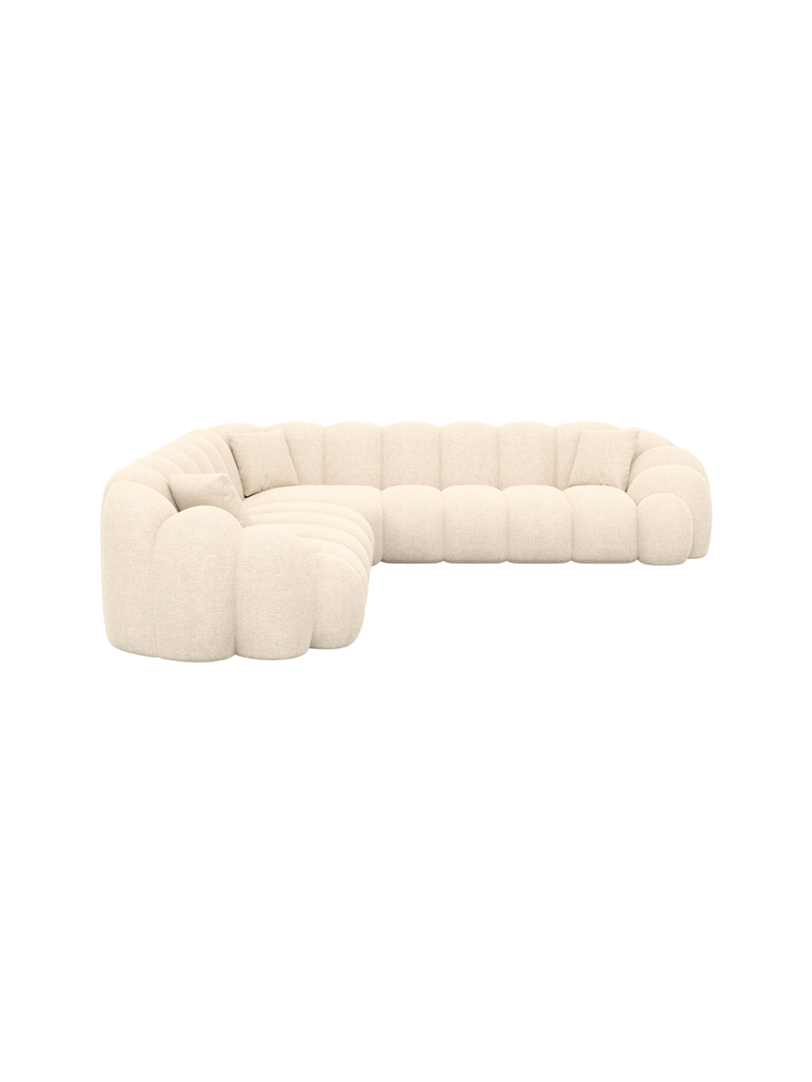 
5-Sitzer Design Ecksofa „Solea“ mit Strukturstoff-Bezug - Strukturstoff Anthrazit