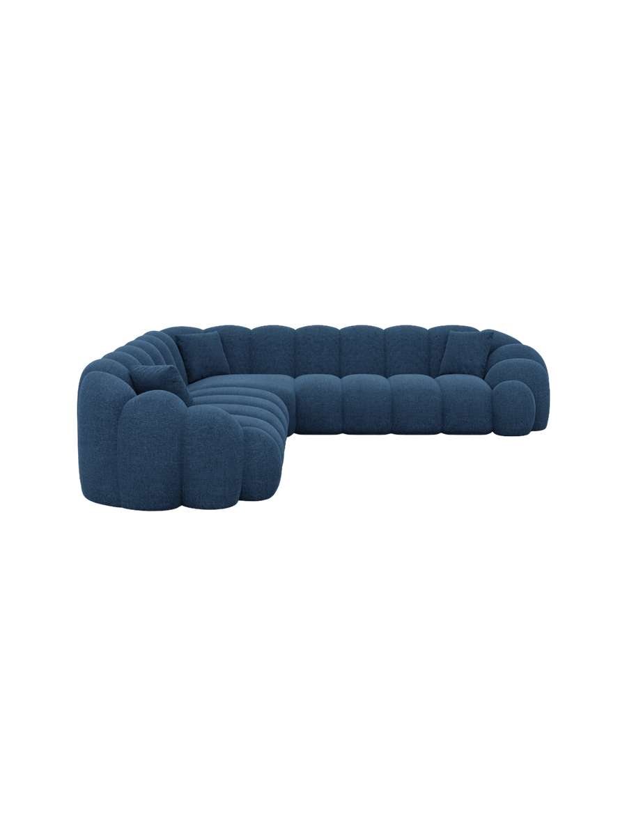 
5-Sitzer Design Ecksofa „Solea“ mit Strukturstoff-Bezug - Strukturstoff Anthrazit