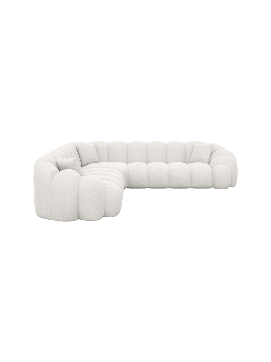 
5-Sitzer Design Ecksofa „Solea“ mit Strukturstoff-Bezug - Strukturstoff Anthrazit