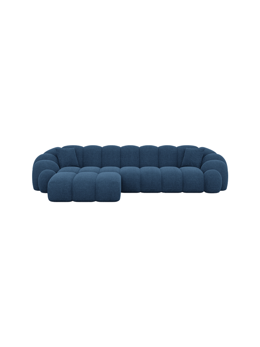 
4-Sitzer Design Ecksofa „Solea“ mit Strukturstoff-Bezug - Strukturstoff Anthrazit / Eckteil links