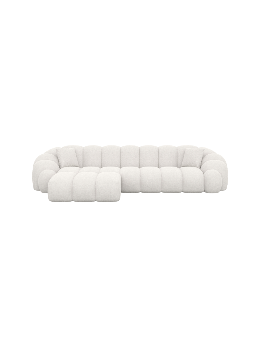 
4-Sitzer Design Ecksofa „Solea“ mit Strukturstoff-Bezug - Strukturstoff Anthrazit / Eckteil links