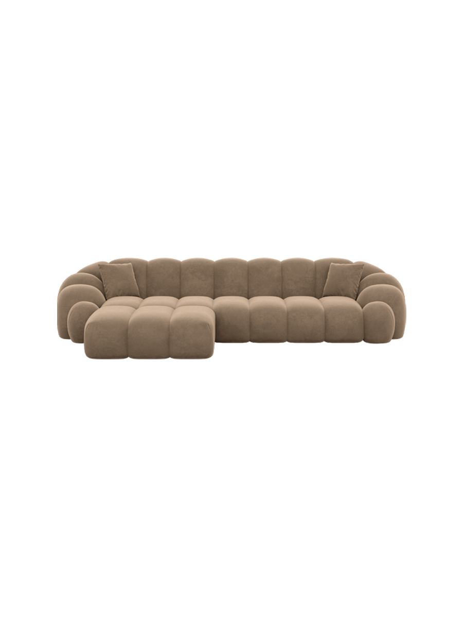 
4-Sitzer Design Ecksofa „Solea“ mit Samtbezug - Samtbezug Königsblau / Eckteil links